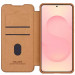 Шкіряний чохол-книжк Nillkin Qin Pro Camshield на Samsung Galaxy S25 Edge (Коричневий) в магазині vchehle.ua
