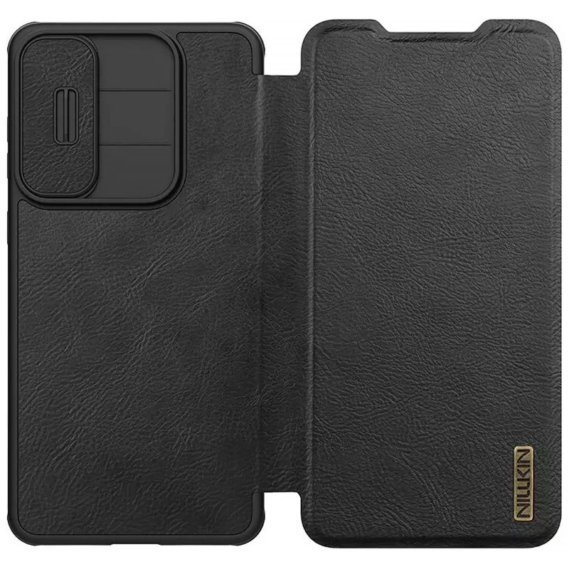 Замовити Шкіряний чохол-книжк Nillkin Qin Pro Camshield на Samsung Galaxy S25 Edge (Чорний) на vchehle.ua