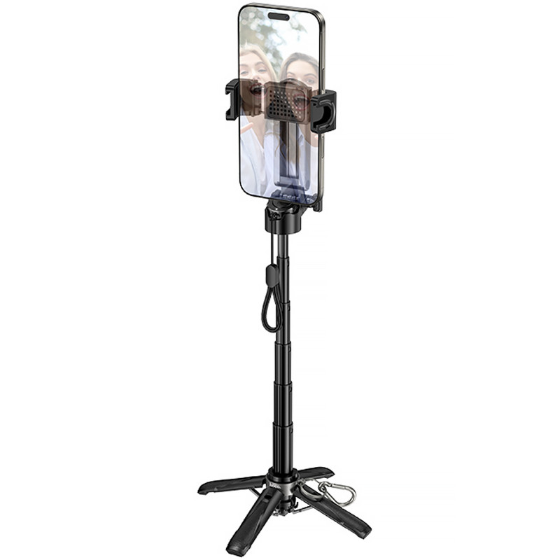Фото Монопод для селфи Hoco K27 mini трипод + съемный BT пульт (Black) на vchehle.ua