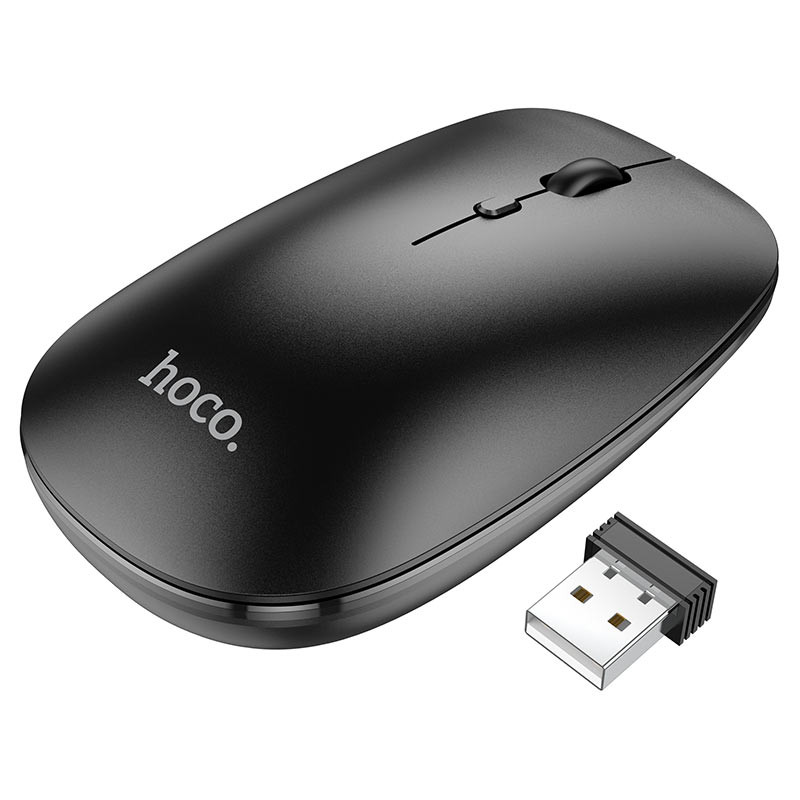 Мышь беспроводная Hoco GM15 Art Bluetooth + 2.4G (Черный)