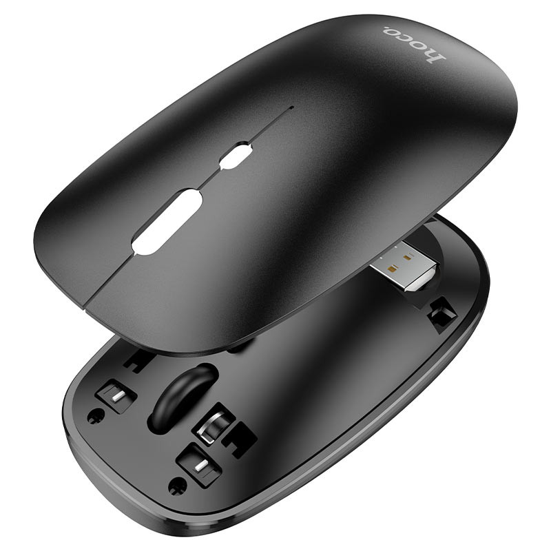 Мышь беспроводная Hoco GM15 Art Bluetooth + 2.4G (Черный) в магазине vchehle.ua