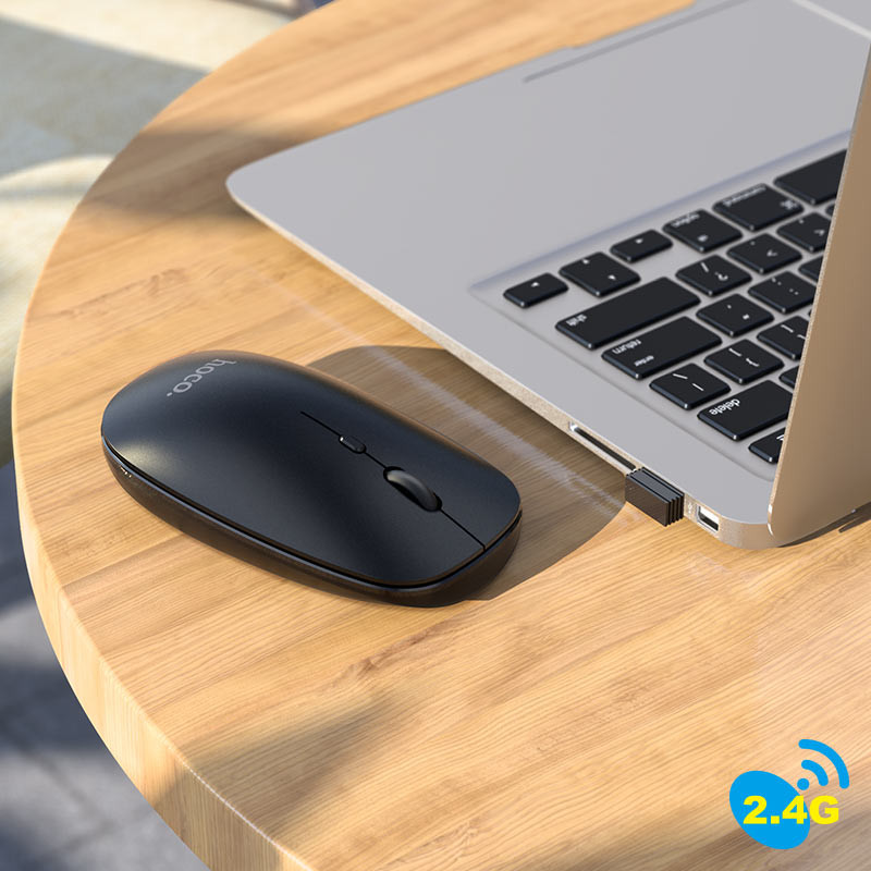 Купить Мышь беспроводная Hoco GM15 Art Bluetooth + 2.4G (Черный) на vchehle.ua