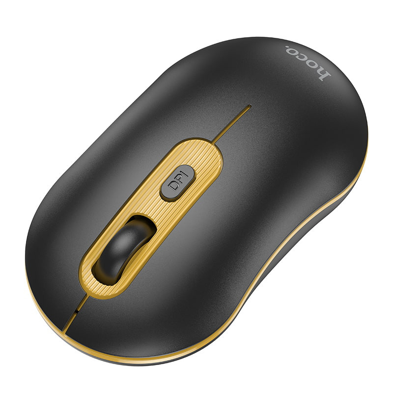 Фото Мышь беспроводная Hoco GM21 Platinum 2.4G (Black Yellow) на vchehle.ua