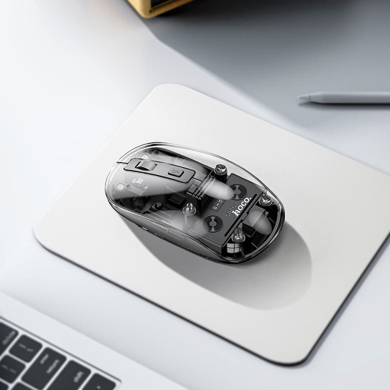 Мышь беспроводная Hoco GM29 Mysterios Bluetooth + 2.4G (Dark Night Black) в магазине vchehle.ua