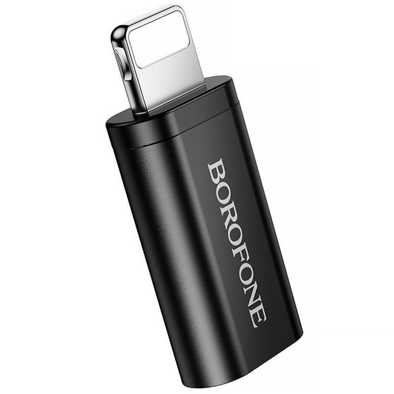 Купить Переходник Borofone BV26A Lightning Male to Type-C Female (Black) на vchehle.ua