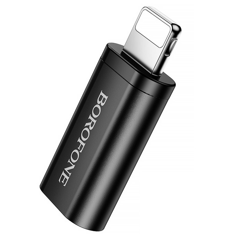 Заказать Переходник Borofone BV26A Lightning Male to Type-C Female (Black) на vchehle.ua
