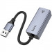 Переходник Hoco UA37 Portable USB to RJ45 1000 Mbs (0.15m) (Metal gray) в магазине vchehle.ua