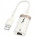 Перехідник Hoco UA41 Crystal USB to RJ45 100 Mbs (0.15m) (Apricot)