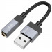 Фото Переходник Hoco UPA32D Clever USB to 3.5mm (Black) в маназині vchehle.ua
