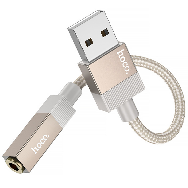 Переходник Hoco UPA32D Clever USB to 3.5mm (Gold) в магазине vchehle.ua