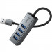 Фото Переходник HUB Hoco HB1B 4in1 (USB to 4xUSB 3.0) (0.2m) (Metal gray) в магазине vchehle.ua