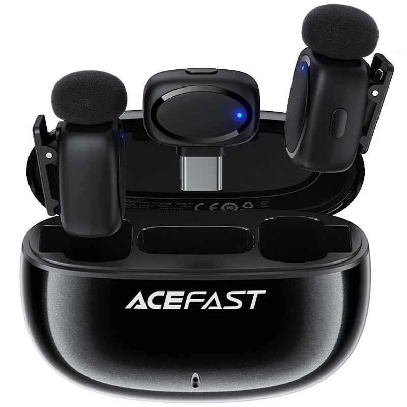 Петличний бездротовий мікрофон Acefast R2 Dual-mic Type-C