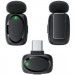 Фото Петличний бездротовий мікрофон Acefast R2 Dual-mic Type-C (Black) в маназині vchehle.ua