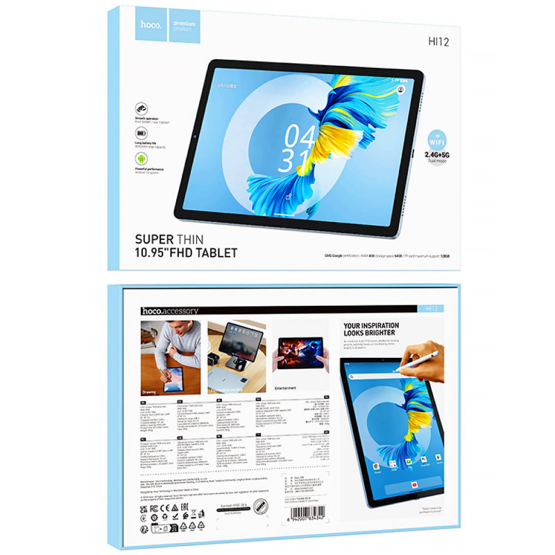 Фото Планшет Hoco HI12 10.95" (Island Blue) на vchehle.ua