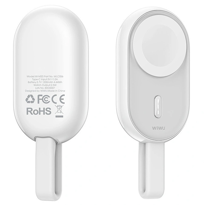 Фото Power Bank WIWU 1200 mAh Wi-M20 For Apple Watch (White) на vchehle.ua