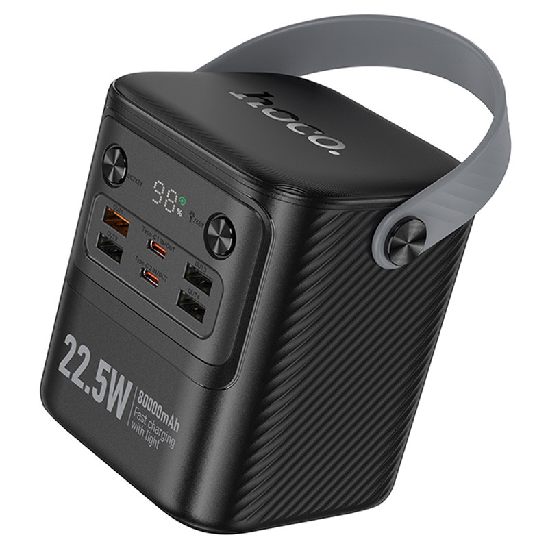 Power Bank Hoco 80000 mAh J152 Tough 22.5W+PD20W (Black) в магазине vchehle.ua