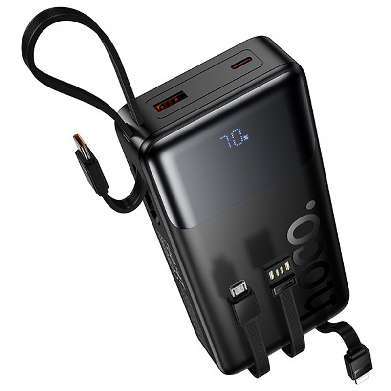 Фото Power Bank Hoco 20000 mAh J156A Founder 22.5W+PD20W with 4 cables (Black) в магазине vchehle.ua