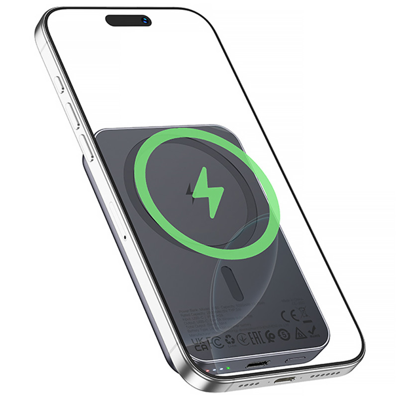 Фото Power Bank Hoco 5000 mAh J160 Original с БЗУ (Metal gray) в магазине vchehle.ua