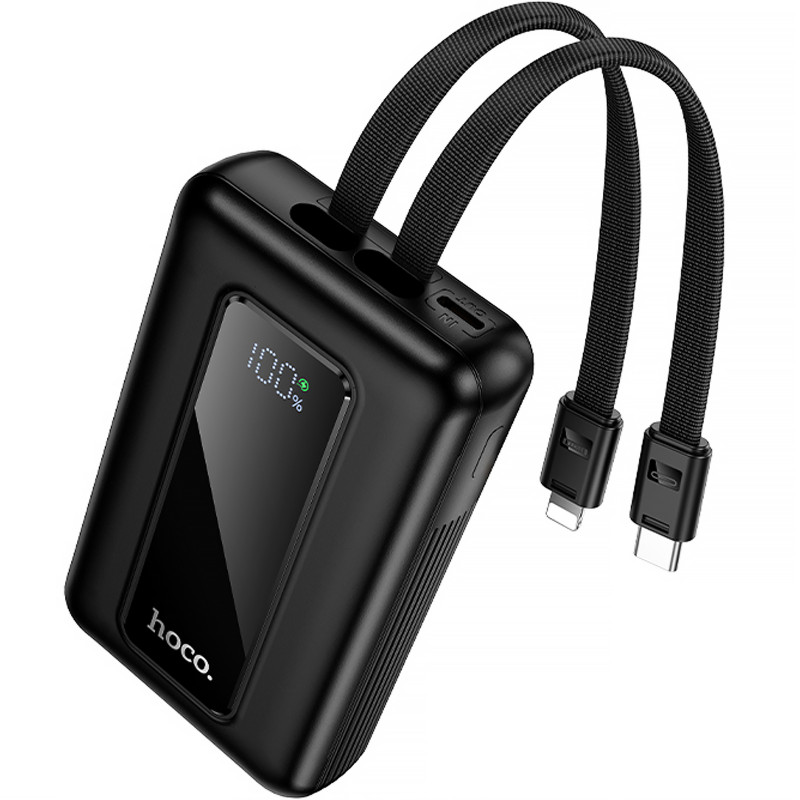 Фото Power Bank Hoco 20000 mAh J162A Full power 22.5W+PD20W with 2 cables (Black) в маназині vchehle.ua