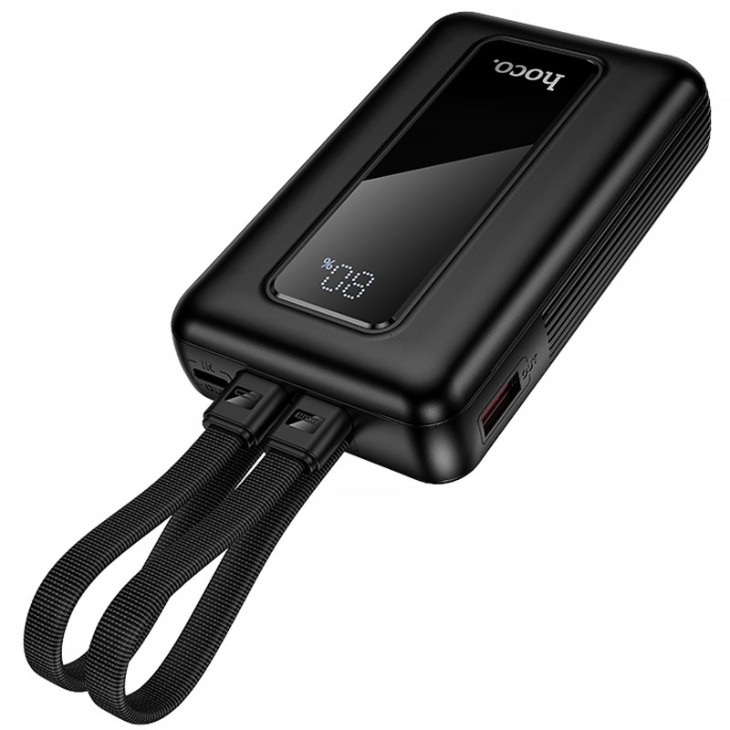 Power Bank Hoco 20000 mAh J162A Full power 22.5W+PD20W with 2 cables (Black) в магазині vchehle.ua