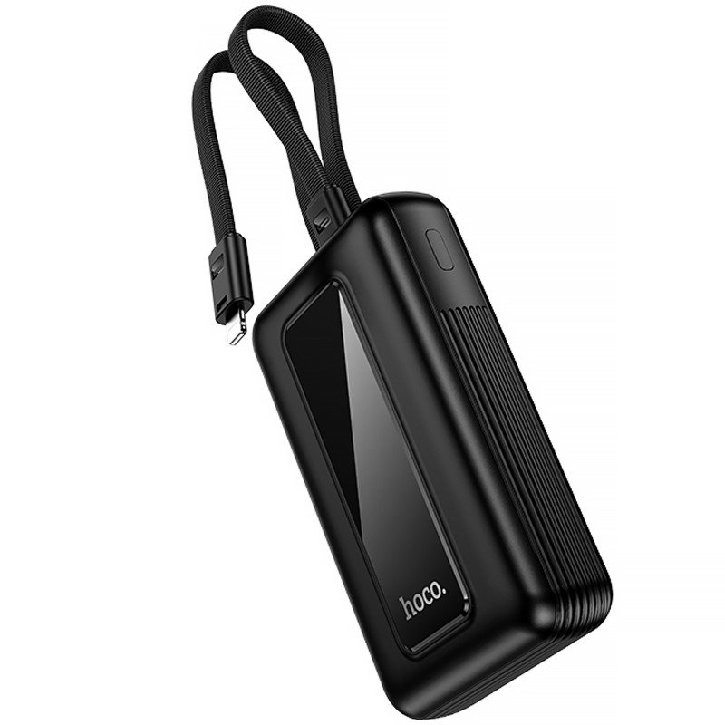 Купити Power Bank Hoco 20000 mAh J162A Full power 22.5W+PD20W with 2 cables (Black) на vchehle.ua