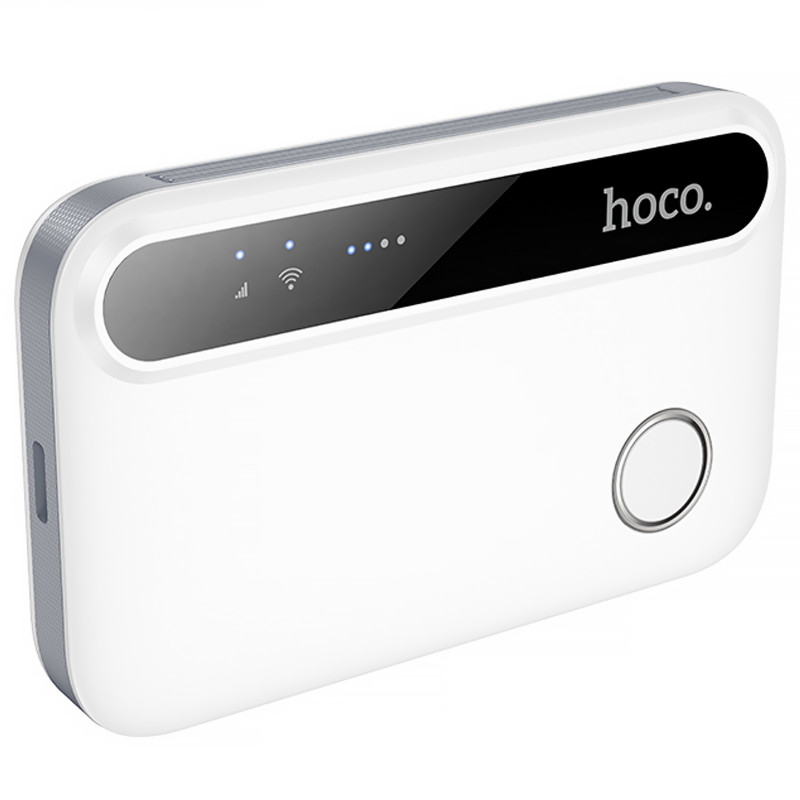 Фото Портативный модем WiFi роутер Hoco HI41 150Mbps (Micro SIM) 2100 mAh (White) на vchehle.ua