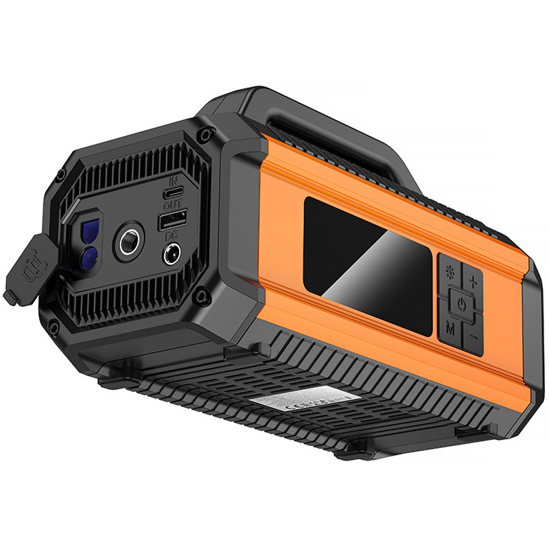 Фото Пусковое устройство + насос для автомобиля Hoco QS4 Intelligent Starter and Air Pump 10000 mAh (Black) на vchehle.ua