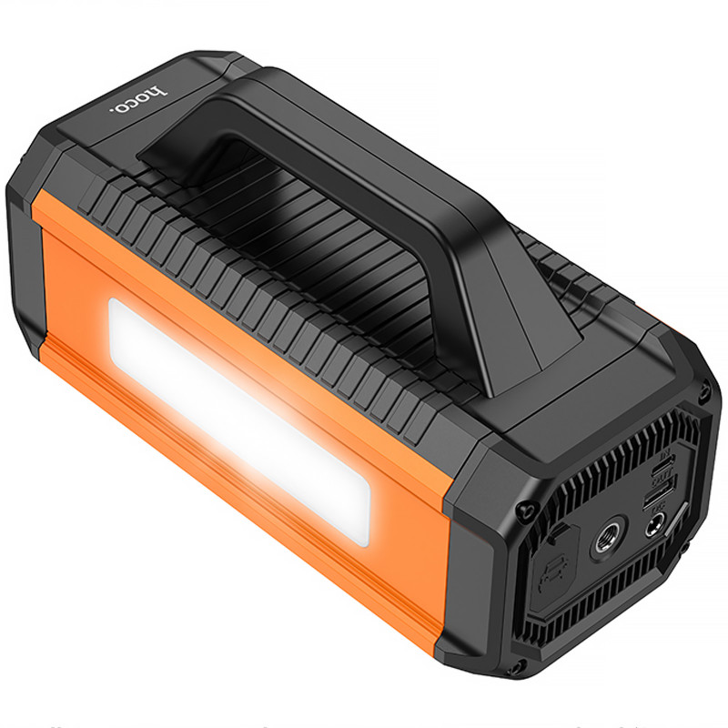 Фото Пусковое устройство + насос для автомобиля Hoco QS4 Intelligent Starter and Air Pump 10000 mAh (Black) в магазине vchehle.ua