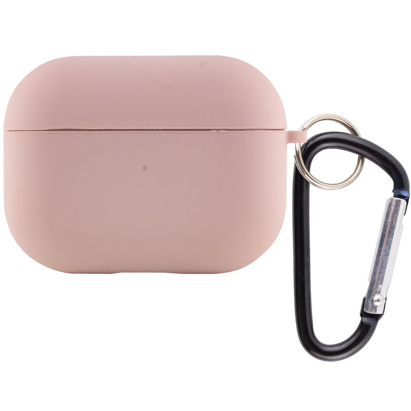 Силіконовий футляр з мікрофіброю для навушників Airpods Pro (Рожевий / Pink Sand)