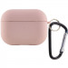 Силіконовий футляр з мікрофіброю для навушників Airpods Pro (Рожевий / Pink Sand)