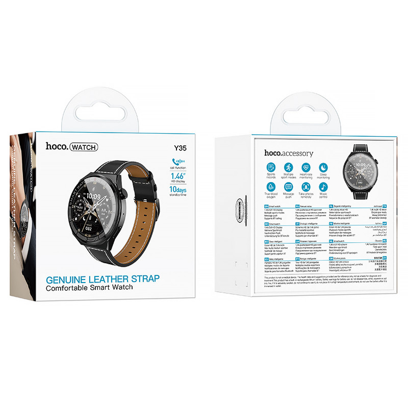 Фото Смарт-годинник Hoco Y35 Smart sports watch (call version) (Black) в маназині vchehle.ua