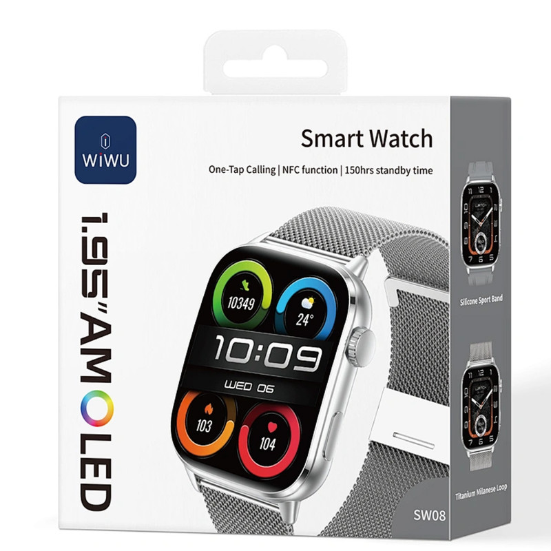 Купити Смарт-годинник WiWU SW08 Smart sports watch (call version) (Silver) на vchehle.ua