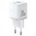 МЗП Baseus Palm Fast Charger 20W (1USB-A/1C) (P10111608) (Moon White)