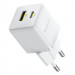 Фото МЗП Baseus Palm Fast Charger 20W (1USB-A/1C) (P10111608) (Moon White) в маназині vchehle.ua