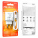 Заказать СЗУ Borofone BA67A PD20W+QC3.0 (1USB-A/1C) + кабель Type-C to Lightning (Белый) на vchehle.ua