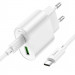 Фото СЗУ Hoco C109A Fighter PD20W+QC3.0 (1USB-A/1C) + кабель Type-C to Type-C (White) в магазине vchehle.ua