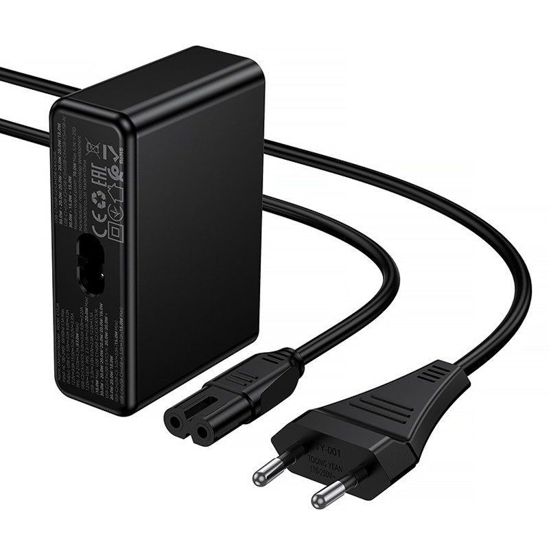 Купить СЗУ Hoco C152A Modern PD70W 6in1 (5USB-C и 1USB-A) (Black) на vchehle.ua