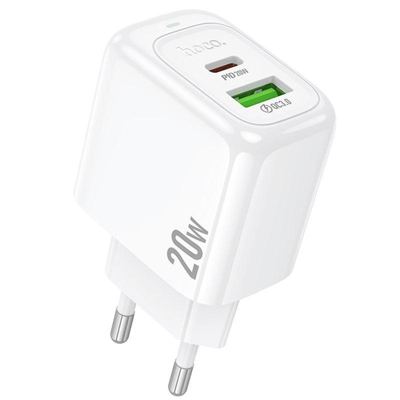 МЗП Hoco CS54A Surplus PD20W+QC3.0 (1USB-A/1C) (White)