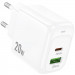 МЗП Hoco CS54A Surplus PD20W+QC3.0 (1USB-A/1C) (White) в магазині vchehle.ua