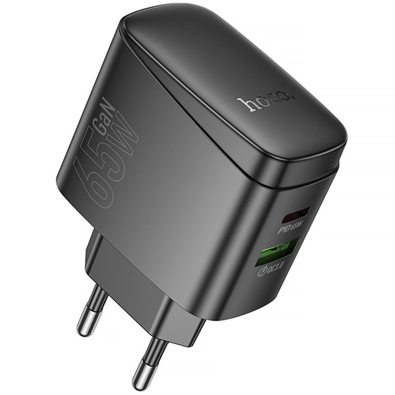 СЗУ Hoco CS63A Bright PD65W+QC3.0 (1USB-A/1C) (Black)