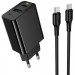 МЗП Hoco CS94A Leader PD20W+QC3.0 (1USB-A/1C) + кабель Type-C to Type-C (Black)