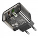 Фото МЗП Hoco N34 Dazzling PD20W+QC3.0 (1USB-A/1C) (Transparent black) в маназині vchehle.ua