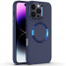 TPU чохол Bonbon Metal Style with Magnetic safe на Apple iPhone 16 Pro (6.3") (Синій / Cosmos Blue)
