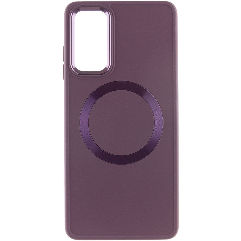 Фото TPU чохол Bonbon Metal Style with Magnetic safe на Samsung Galaxy A15 4G/5G / M15 5G (Бордовий / Plum) на vchehle.ua