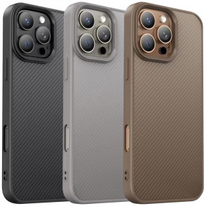 TPU чехол Carbon Protective with Magnetic safe для Apple iPhone 16 Pro (6.3")