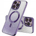 TPU чохол Delight case with Magnetic Safe з захисними лінзами на камеру на Apple iPhone 12 Pro (6.1") (Фіолетовий / Purple)