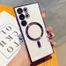 Фото TPU чохол Fibra Chrome with Magnetic safe на Samsung Galaxy S24 Ultra (Purple) на vchehle.ua