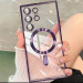 Фото TPU чохол Fibra Chrome with Magnetic safe на Samsung Galaxy S24 Ultra (Purple) в маназині vchehle.ua