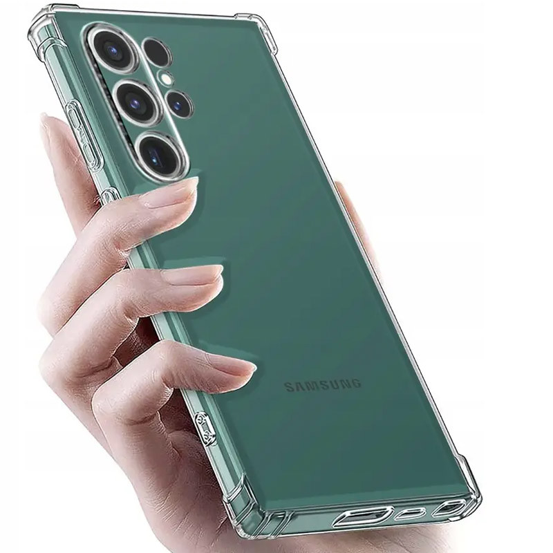 Фото TPU чехол GETMAN Ease logo усиленные углы Full Camera для Samsung Galaxy S23 Ultra (Бесцветный (прозрачный)) на vchehle.ua