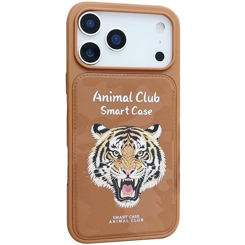 TPU+PC чехол Animal Club для Apple iPhone 17 Pro (6.3") (Chocolate Brown)